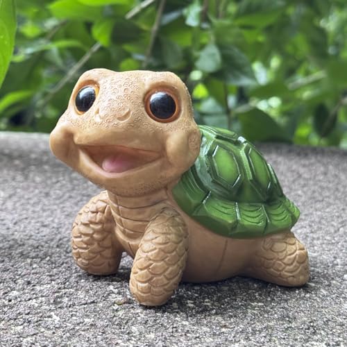 EOREA Turtle Outdoor Garden Decor | Desk Accessories for Women & Cute Stuff Turtle Decor | Decor for Shelf, Yard Patio, Office, Funny Turtle Gift for Women, Mother’s Day, Birthday (Green)