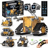 Technik Roboter Bauspielzeug für Kinder, 5 in 1 Robots mit App & ferngesteuert Technic Wall robotik bausatz mit 16 LED Mimik, 373 PCS RC programmierbarer Roboter Spielzeug Geschenk für 6 7 8 10 Jahre
