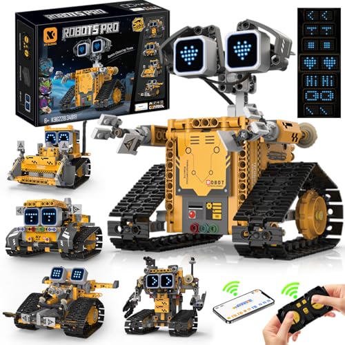 Technic Wall Jouet de construction pour enfants 5 en 1 Robot 5 en 1 avec application et télécommandé Technic Wall Robotique Kit de construction avec 16...
