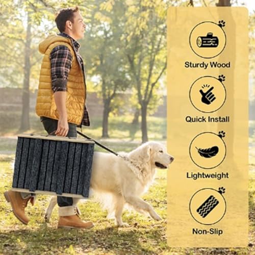 YESCARE rampa para cães com barras transversais - rampa para cães para sofá rampa para cães subirem