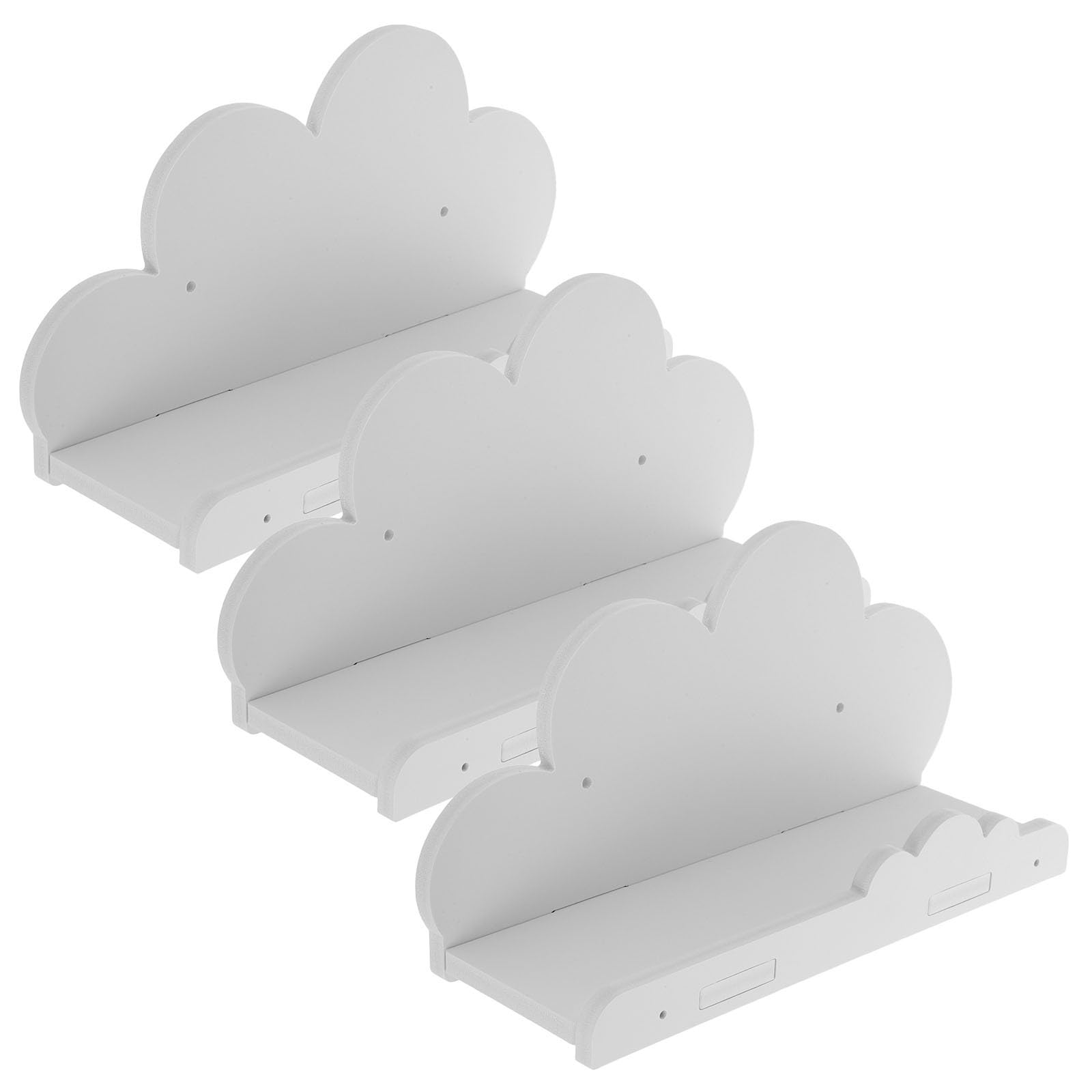 Toyvian 3 Piezas Estantería de Pared en Forma de Nube para Decoración y
