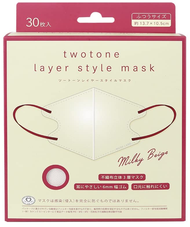 Amazon.co.jp: [MASK LABO] Two-Tone Layer Style Mask 30 pieces Bi