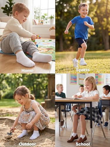 Image of Cooraby 25 Pairs Kids' Low Cut Socks Half Cushion Sport Ankle Athletic Socks