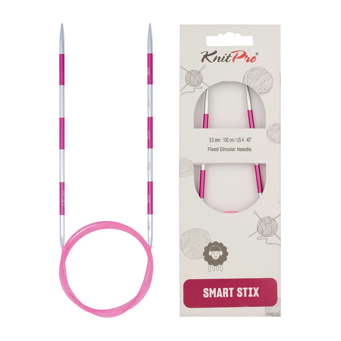 KnitPro Smartstix Fixed Circular Needles 40" (100cm) | 3.50mm