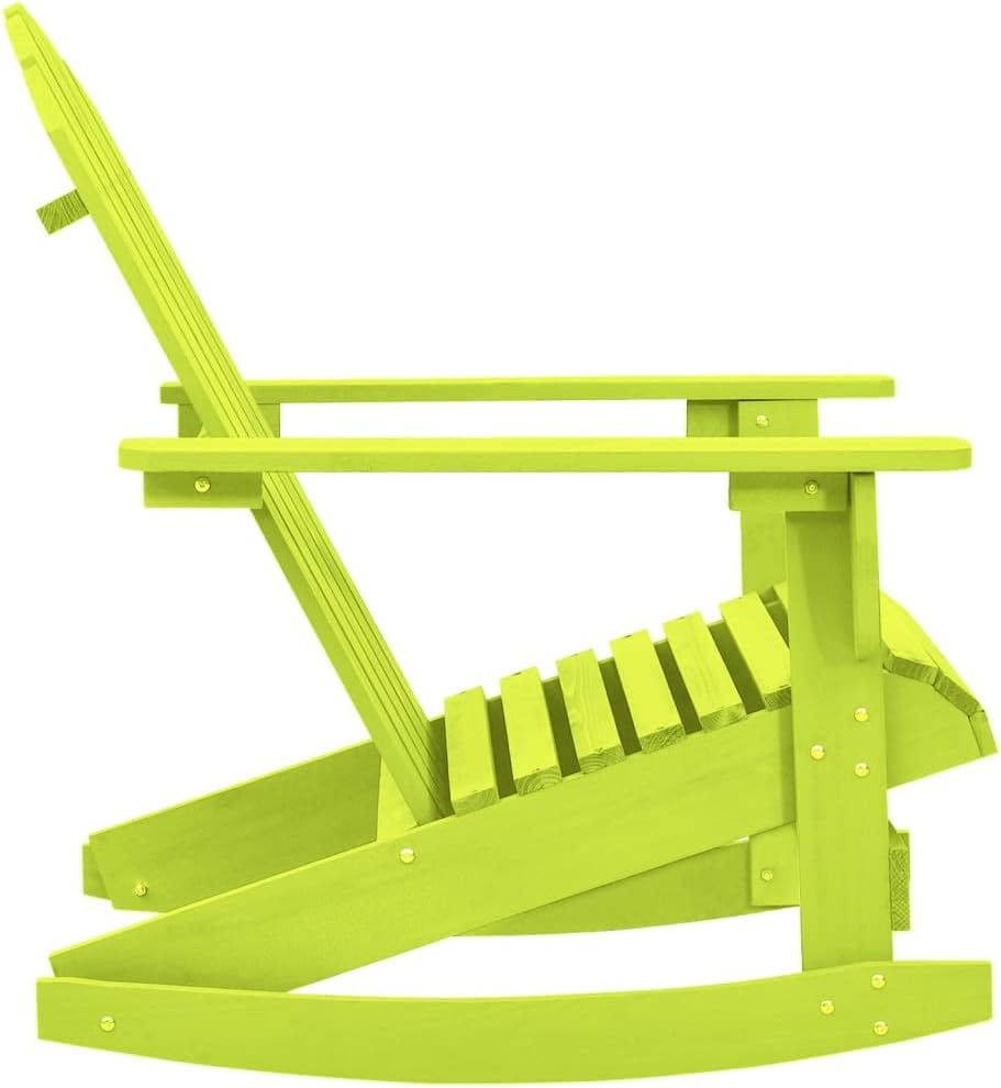 Patio Adirondack Rocking Chair Outside bar stools,Outdoor Chairs,Patio Set,Outdoor Chairs Set of 2,Outdoor Patio,Outdoor bar stools,Solid Fir Wood Green