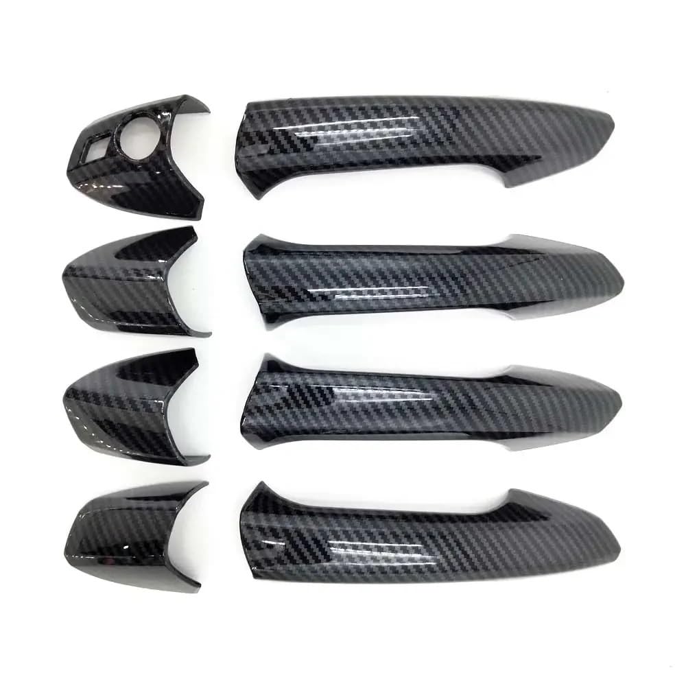 WSX5FC Exterior Door Handles Carbon Look Exterior Door Handle Cover Trim for W204 C300 C350 C250 C63 AMG