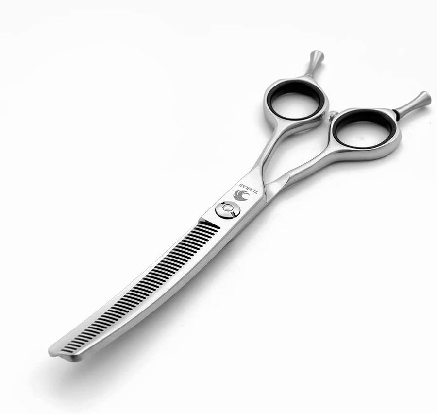 TIJERAS UP Curved Chunker Scissor Dog Grooming Thinning Shears Pets