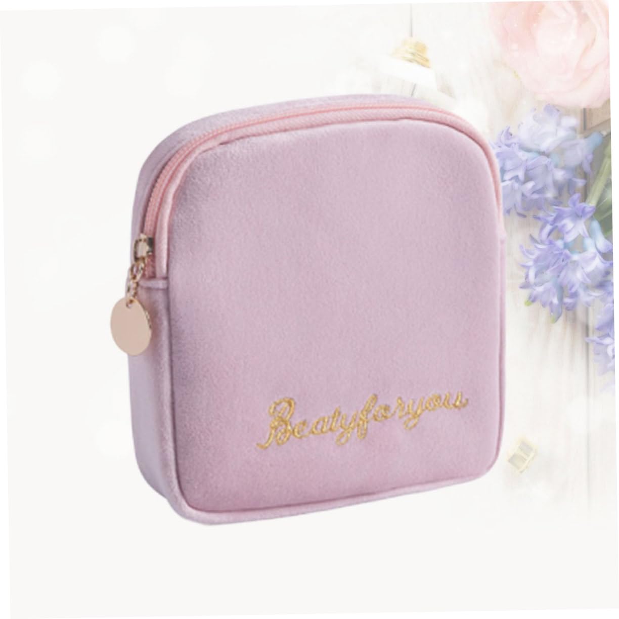 GALPADA 1Pc Portable Sanitary Towel Storage Bag Large Capacity Zippered Diaper Pouch for Outdoor Travel Office for Menstrual Products Diapers and Accessories Girl