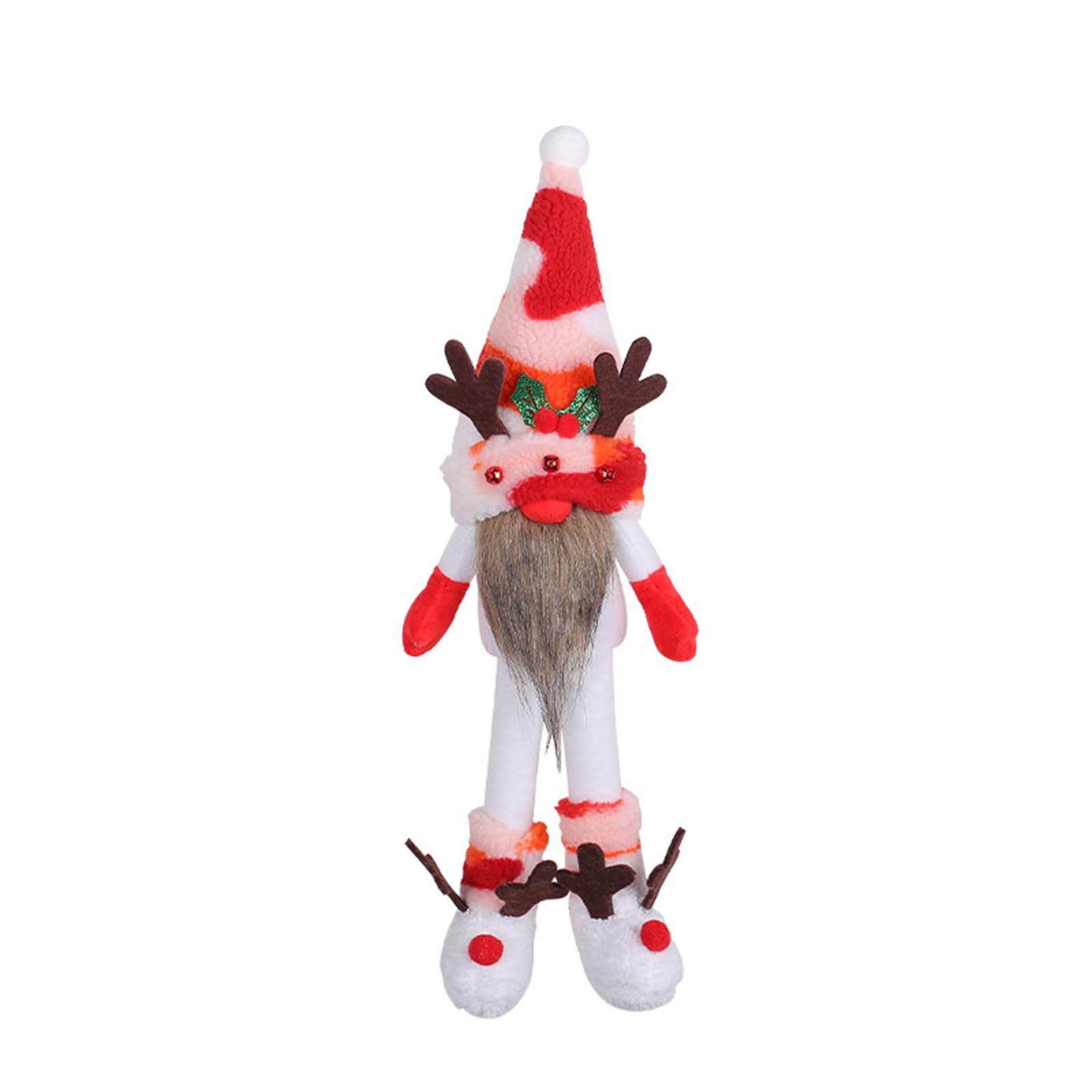 Buxuaaaa Red Festival Small Christmas Faceless Doll Decoration Frightening Christmas Faceless Doll Dwarf Party Props Room Decoration