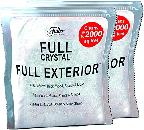 Full Exterior Refill Kits-Crystal Powder Outdoor Cleaner Packets Non-Toxic, No Scrub, No Rinse Cleaning Solution 8oz. (4oz x 2 Pouch) Refill Kit - Shipped Product Packaging May Vary