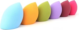 Makeup Sponge Set -6 Pcs Makeup Sponges Blender Blending Sponge, Flawless for Liquid, Cream, and Powder, Multi-colored Makeup Sponges and 1Extra Makeup Sponge Drying Rack