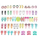 64 Pcs Baby Girls Hair Clips Animal Pattern Print Girls' Metal Snap Hair Clips Hair Accessories for Kids Toddlers Girls