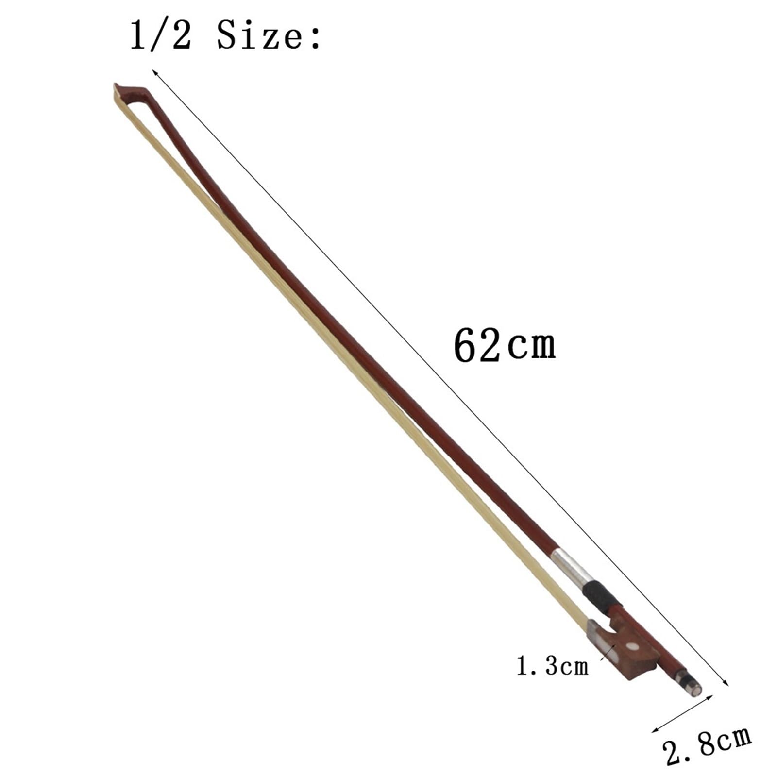 Archet De Violon Pour Pratique Archet De Violon Pour Débutants Pour Pratiquer L'instrument Octogonal En Bois De Jujubier 3/4 Accessoires(1/2)