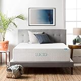 LUCID 14 Inch Memory Foam Mattress - Triple-Layer - 5.3 Pound Density Ventilated Gel Memory Foam - CertiPUR-US Certified - 25-Year Warranty - Queen