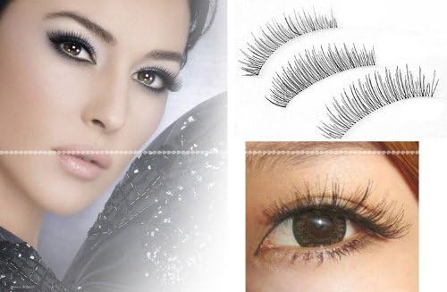 50 Pairs Natural Look Taiwan Handmade Fake False Eyelashes Eye Lashes Transparent Stem #217 Classical Eyelashes - MZZH15001