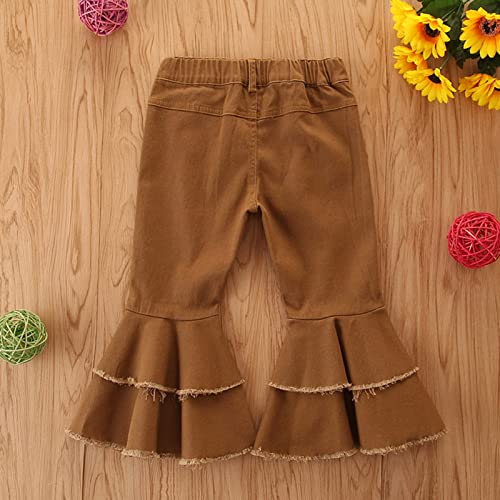Girls Baggy Wide Leg Jeans Elastic Waist Casual Washed Denim Pants Washed Elastic Waist Wide Leg Cargo Jeans3