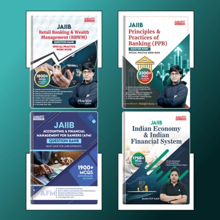 JAIIB IE & IFS + PPB + RBWM + AFM with 7750+ MCQs (Set of 4) (English Printed Edition) By Adda247 JAIIB IE & IFS + PPB + RBWM + AFM with 7750+ MCQs (Set of 4) (English Printed Edition) By Adda247