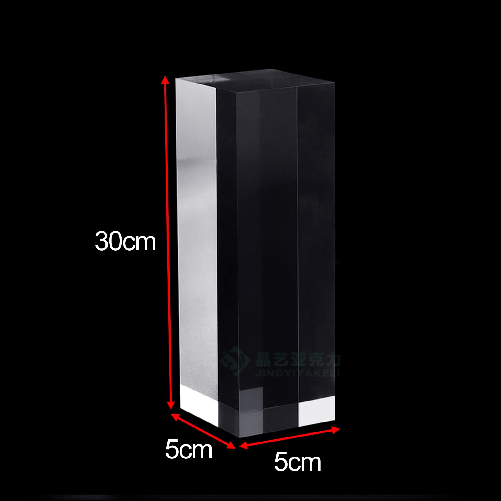 Akrylowy blok ekspozycyjny w kształcie sześcianu, Bloki z akrylowymi kostkami, przezroczyste, 9-30 cm(30cm)