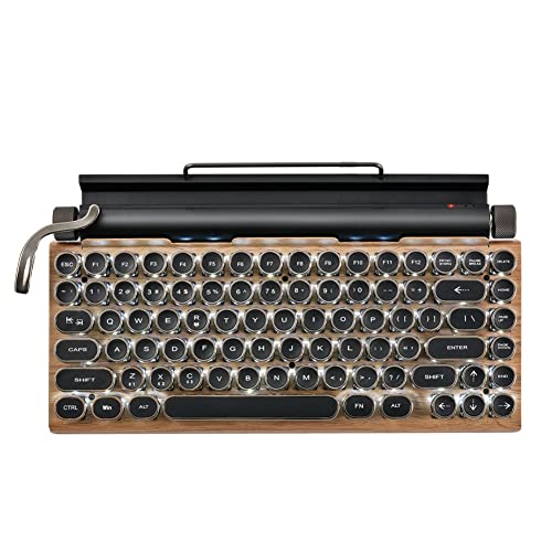 Clavier de machine à écrire Bluetooth mécanique et sans fil PC - 4