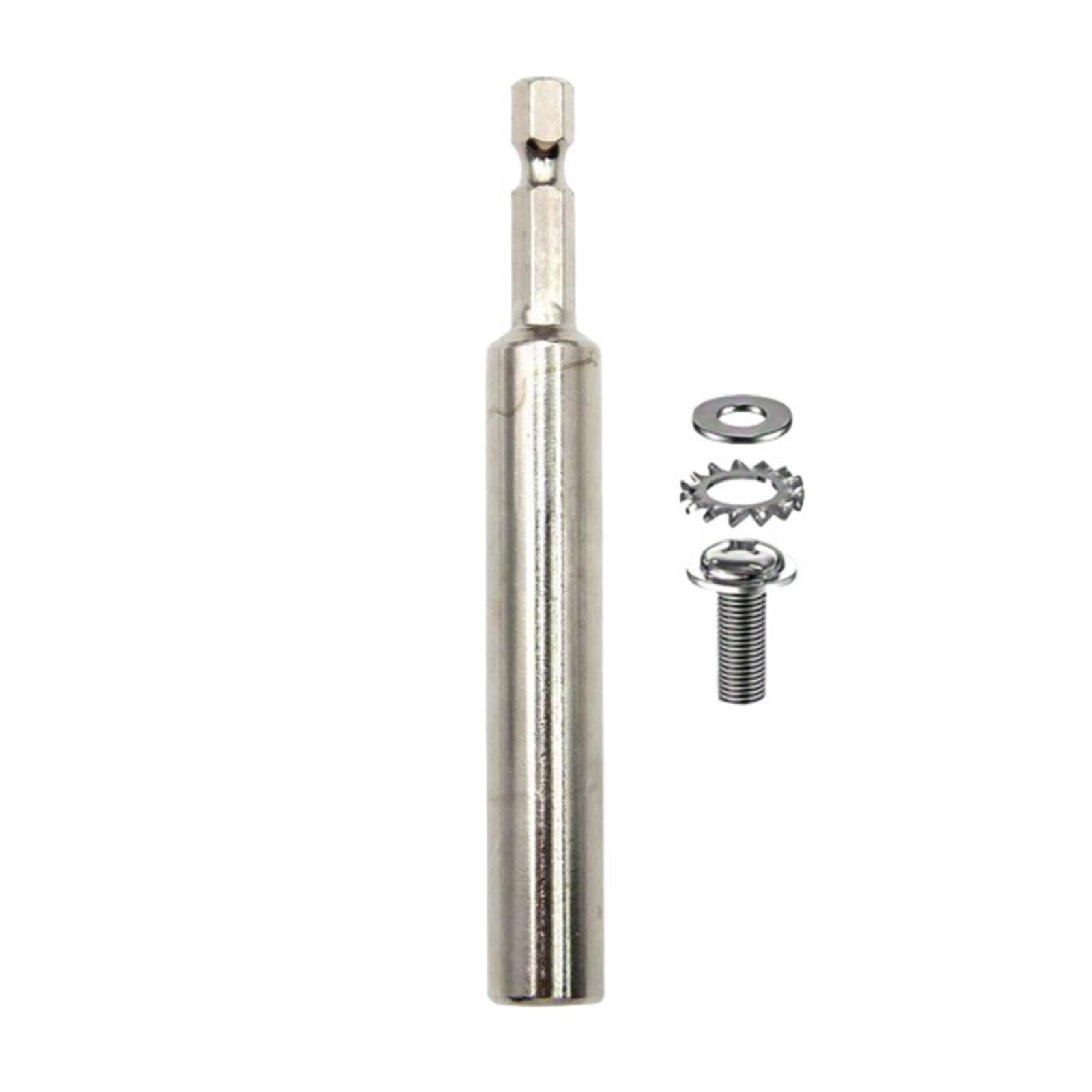 Hsioluted Easy Attachment Carbon Steel Hexagon Shank Extension Rod Includes Screw And Washer For Sawing On 6.3Mm Shank Drill Hexagon Extension Rod