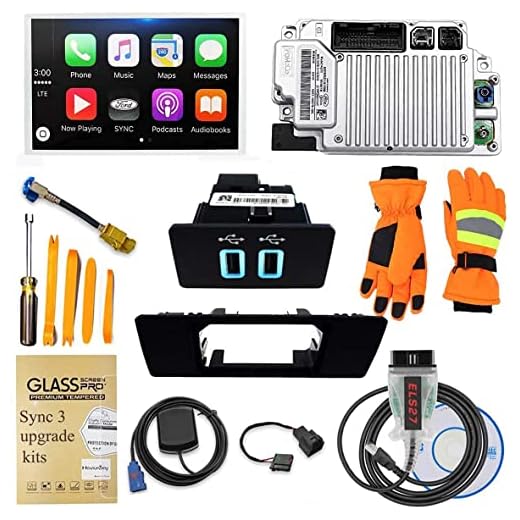2021 SYNC 3 Upgrade Kit, Fits for 2016 Ford F-250, SYNC 2 to SYNC3.4 MyFord Touch (MFT) Support Carplay,Including 8 Inch Screen, GPS Navigation Antenna,APIM Module,USB Hub,NA 220 MAP