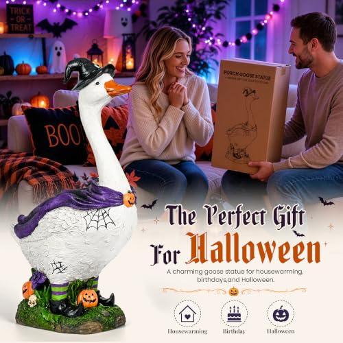 GIGALUMI 20" Halloween Witch Porch Goose for Outdoor Halloween Decorations - image 7