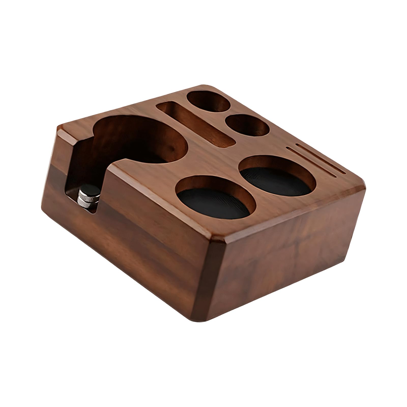 Aqvjd Tamper Station Stand Portafilter Holder Base Rack Wood for 51MM 54Mm 58MM Espresso Accessories Coffee Station Planner