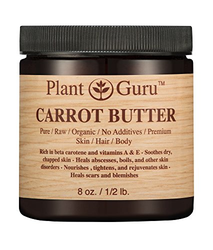 Carrot Butter 8 oz. 100% Pure Raw Fresh Natural Cold Pressed. Skin Body and Hair Moisturizer, DIY Creams, Balms, Lotions, Soaps.