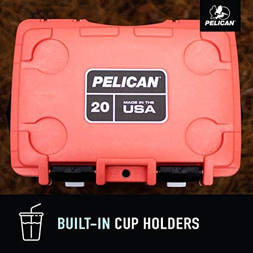 Pelican 20 Quart Elite Cooler Grey/Green