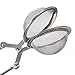 CELIHOX 3 Pack Snap Ball Tea Strainer with Handle for Loose Leaf Tea and Mulling Spices Stainless Steel Strainer Perfect Pincer Tea Ball Infuser Tea Filter Tong