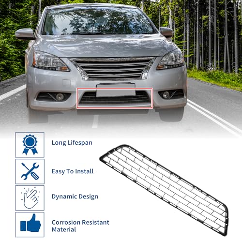 X AUTOHAUX No.622543RA0A Front Lower Hood Bumper Grille Grill for Nissan Sentra SR|4 Cyl 1.8L 2013-2015 Front Lower Bumper Kidney Grille Grill Black by X AUTOHAUX - Image 5