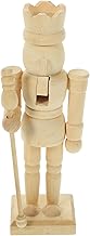 Didiseaon Christmas Nutcracker Wooden Nutcracker Ornament DIY Blank Unpainted Nutcracker Puppet Walnut Soldier Figurine A
