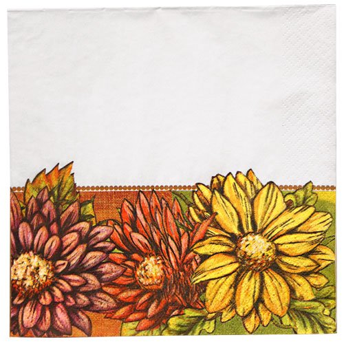 Hanna K. Signature Collection 24 Count Floral Art Paper Lunch Napkin
