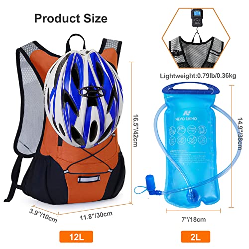 Image of Lightweight Hydration Backpack, Running Backpack with 2L Water Bladder, Hydro Water Daypack for Cycling Hiking Rave for Men Women