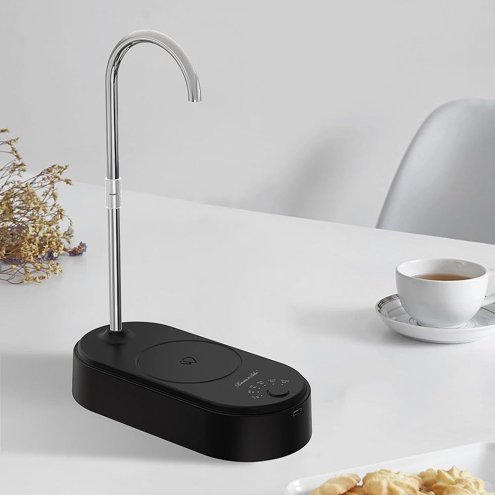 Rosenstein & Söhne pompa dell'acqua: set da 2 Pompe per acqua potabile a batteria, nero, per taniche standard da 18,9 l, batteria da 1.200 mAh (tanica d'acqua con pompa, ad acqua a campeggio)