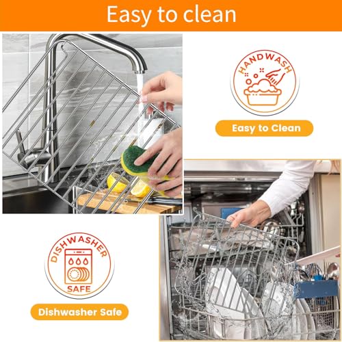 Image of Countertop Toaster Oven Accessories for BLACK DECKER 4 Slice Extra Wide Convection Toaster Oven, 10.8x8.3 IN Stainless Steel Toaster Oven Replacement Parts Baking Rack Wire Rack
