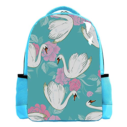 Sac à dos d'écolier pour garçon à fleurs rose et bleu pour l'école