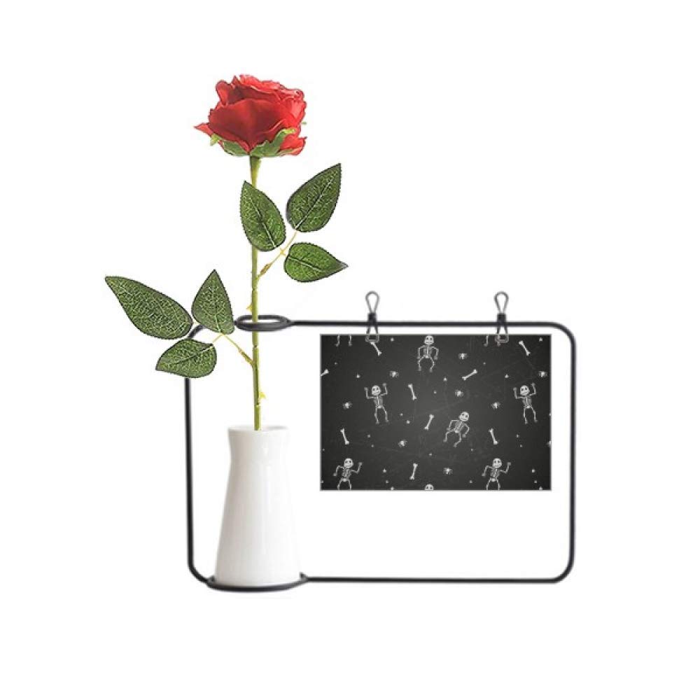 Araignée artificielle squelette Halloween avec système de suspension pour vase