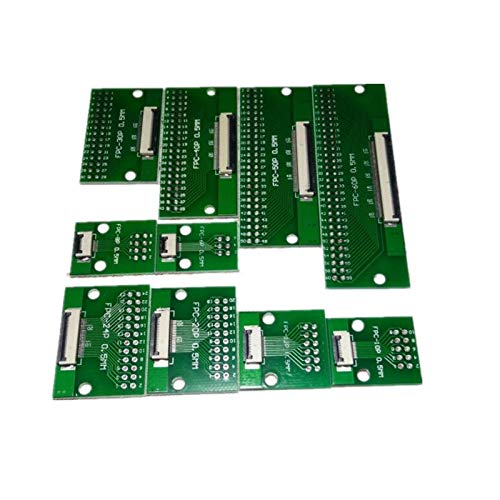 Gimax 20PCS FPC/FFC flat cable transfer plate DIP DIY 0.5 mm spacing connector 6P 8P 10P 12P 20P 24 30P 40P 50P 60P 0.5 change 2.54MM - (Pins: 60P)