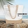 Loxato Sac de Plage Femme XXL Familiale - Sac Cabas Femme Toile Grand Format en Coton - Beach Bag - Panier Plage 56 x 43 x 18 cm #5