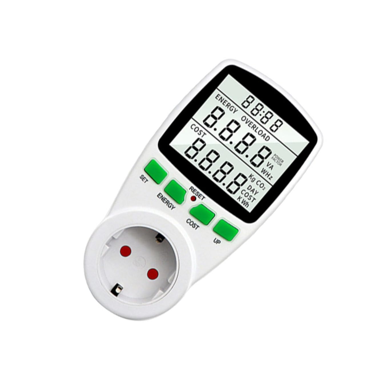 Medidor De Potencia Con Pantalla Lcd Digital Analizador De Consumo De Energía Para Voltaje y Amperaje Real