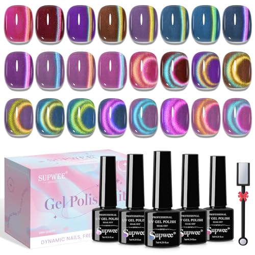Esmalte de Gel Cat Eye 12 Colores con Imán UV miniatura 1