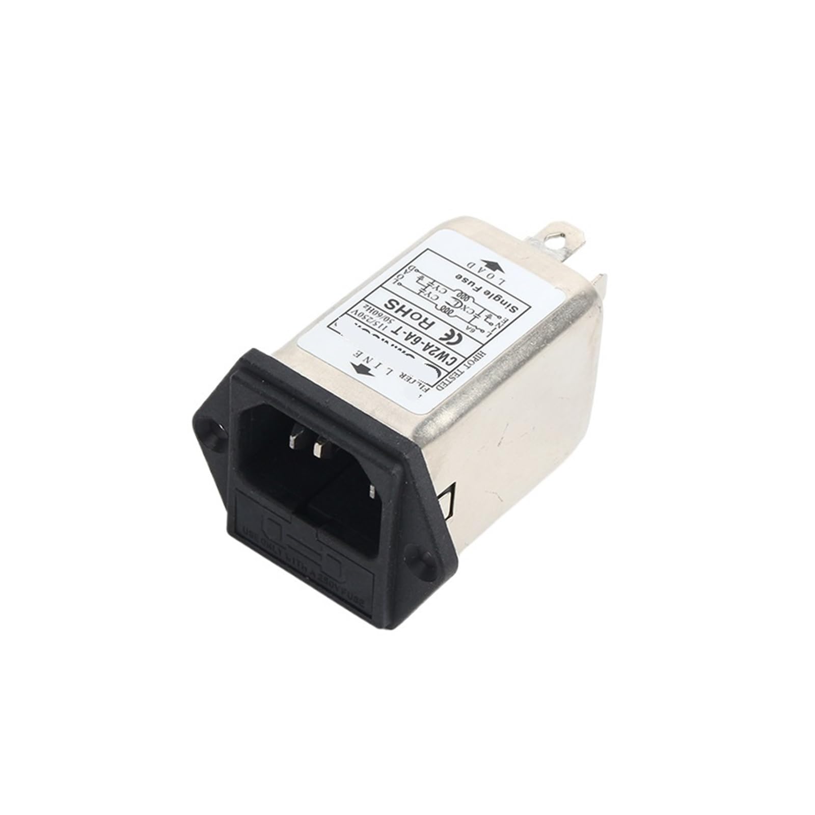 Filtro de potencia CW2A-6A-T con fusible integrado para red eléctrica de 220V