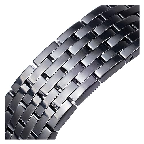 Bracelet de bracelets men metal solid 26mm acier inoxydable argent - 3