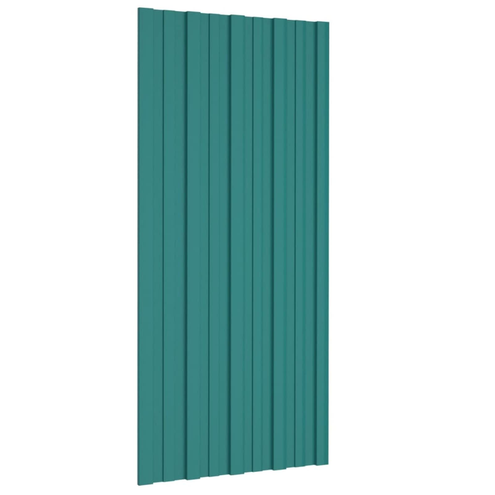 Gecheer Pannelli da Tetto 36 pz in Acciaio Zincato Verde 100x45 cm,Lamiera profilata,Lamiera ondulata zincata,Lamiera ondulata per Tetto,Lamiera trapezoidale,P317212