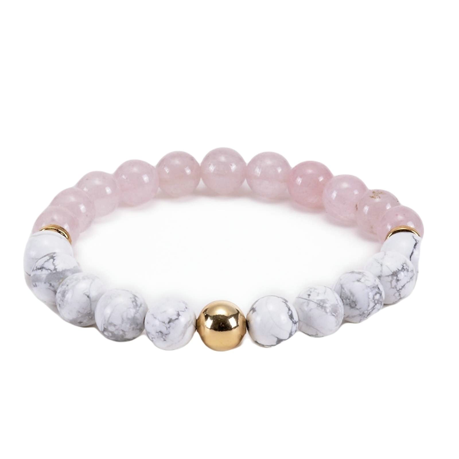 Pulsera de Lava del difusor de Aceite Esencial para Mujeres, Pulsera de elástica para Hombres de 8 mm, Pulseras elásticas para Hombres de 17 cm