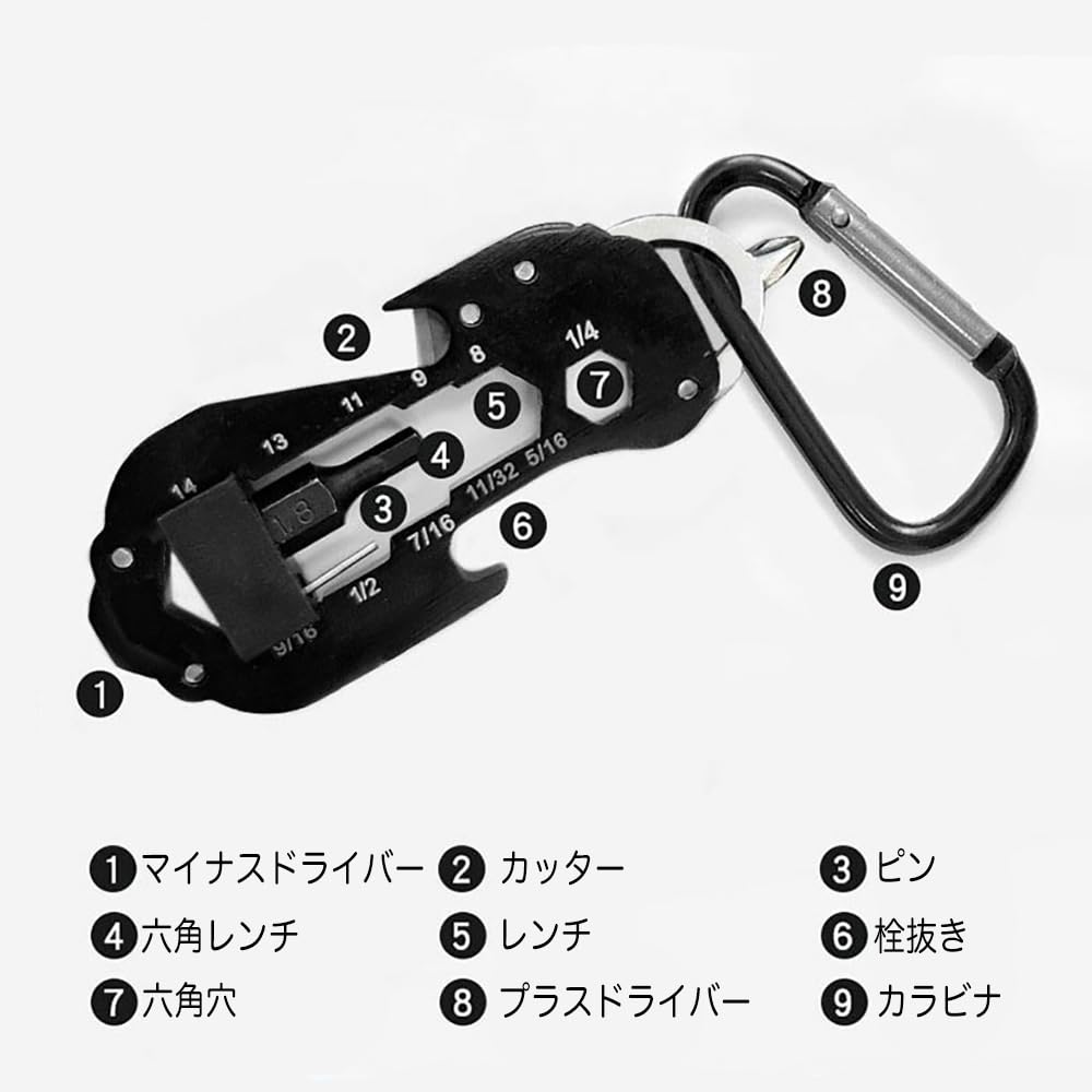 Amazon.co.jp: 万能ツール キーホルダー フィールドギア 合金製 