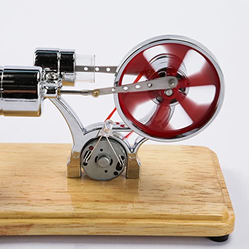 Moteur Stirling en acier inoxydable, objet de décoration scientifique durable