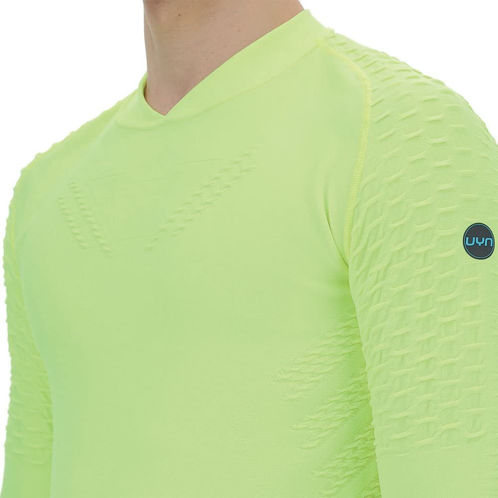 UYN Męska koszulka z długim rękawem o102093 (1 opakowanie), Żółty Fluo, XXL
