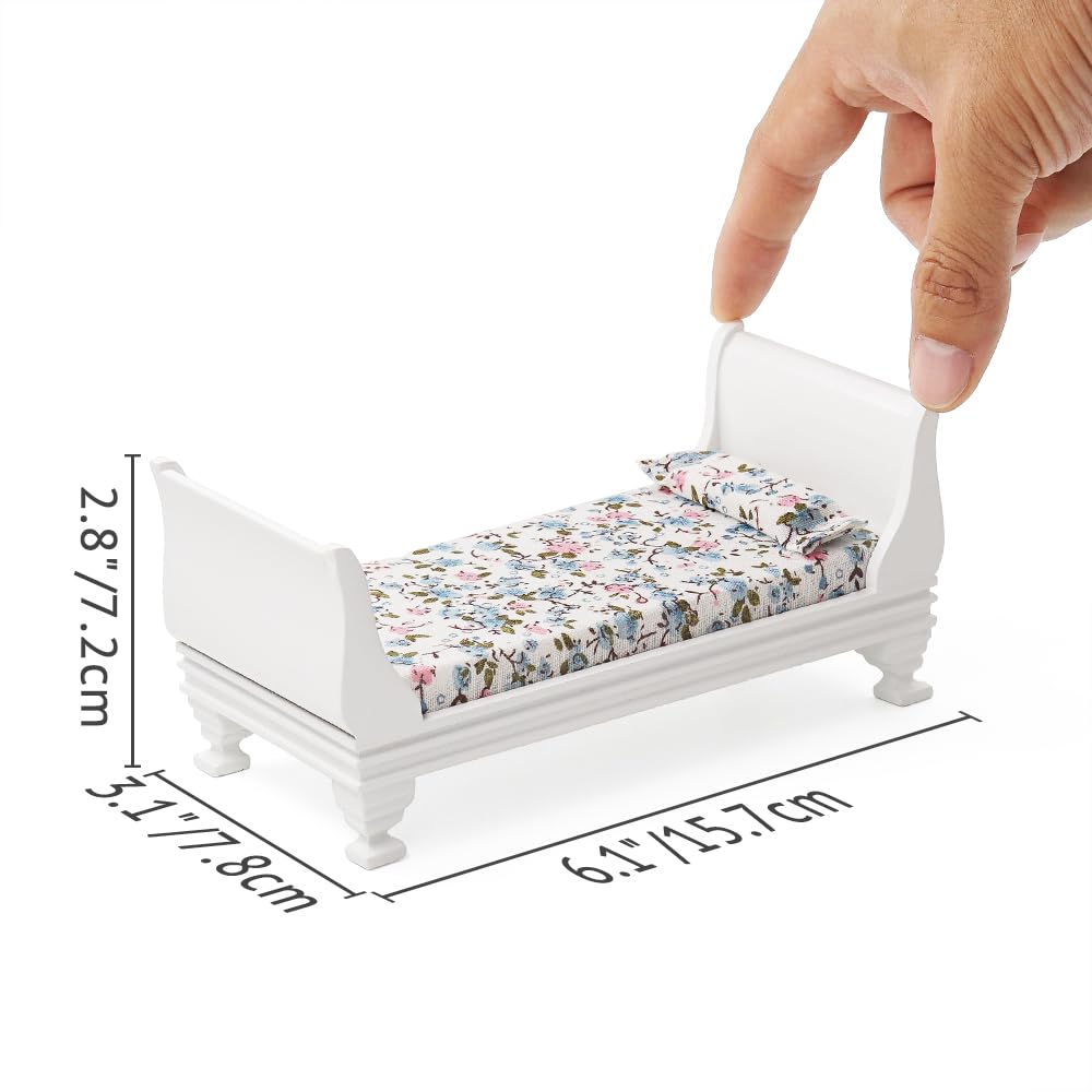 Amazon | Odoria ドールハウス シングルベッド ミニチュア 寝具: 1/12